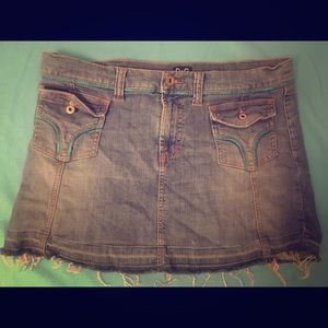 Denim mini skirt